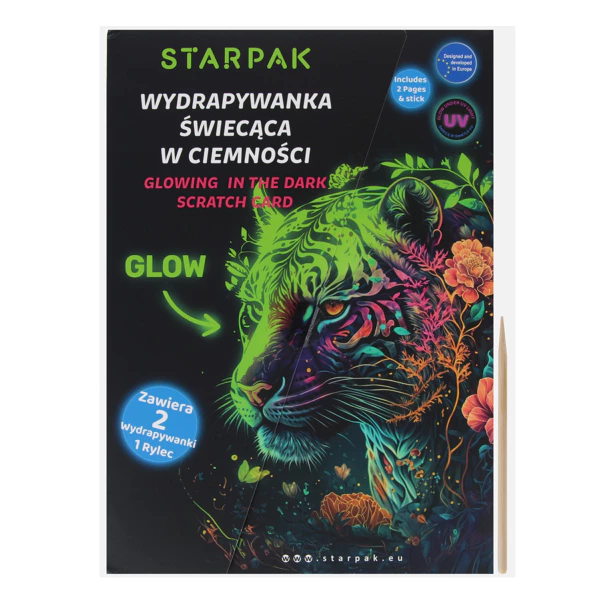 Feuille à gratter phosphorescente A4, lot de 2, Starpak