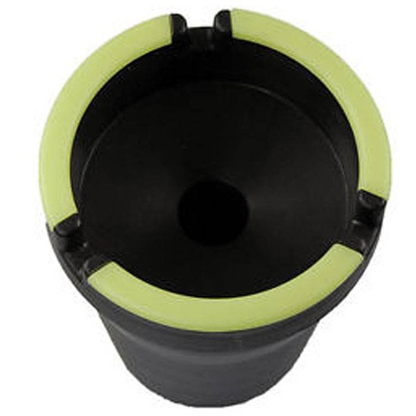 Self-extinguishing phosphorescent ashtray