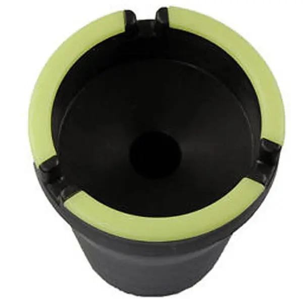 Self-extinguishing phosphorescent ashtray