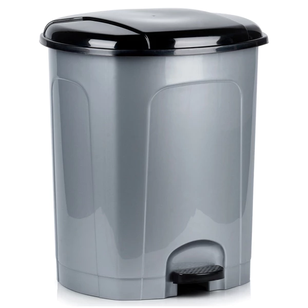 [731382 ZEN35] Poubelle à pédale en plastique grise 50 l
