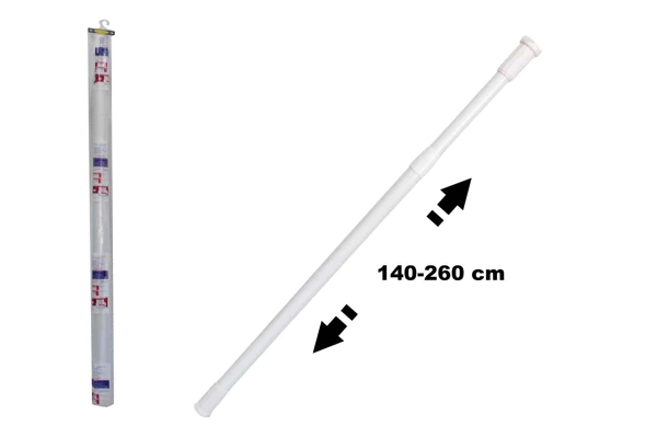 Telescopic metal shower curtain rod 140-160 cm