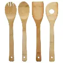[120058 ZEN35] Bamboo utensils x4 Wood