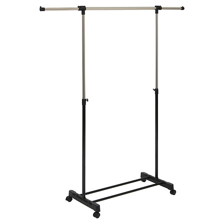 Portant a vêtements simple effet métal / plateau extensible