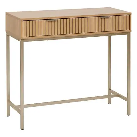[193589 ZEN35] Console 2 tiroirs Tasso, beige