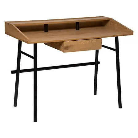 [184933 ZEN35] Bureau 1 tiroir Josan, beige