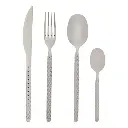 [203406 ZEN35] Spiral cutlery 24pcs, silver