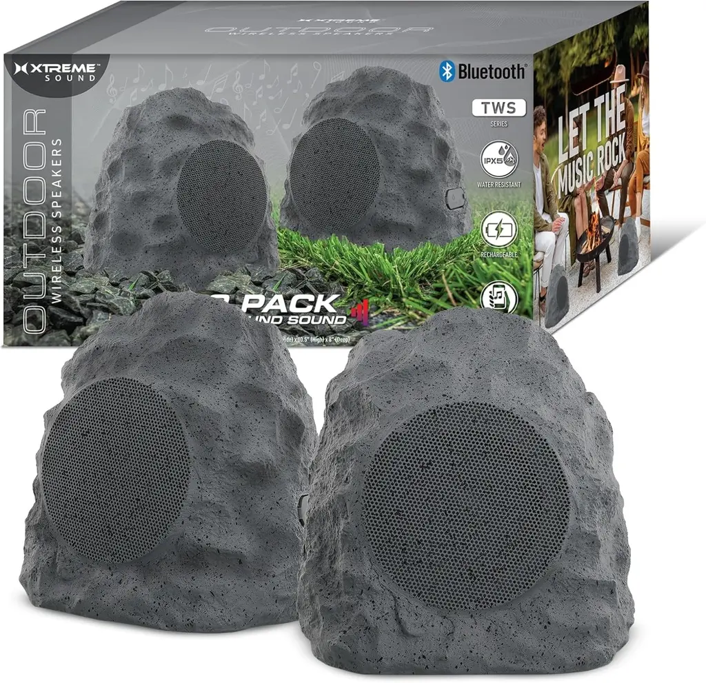 Xtreme Rock Waterproof Outdoor Bluetooth Speakers – Pack 2