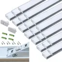 Profile Aluminium LED 1 m avec Diffuseur (Montage Sous Meuble) Baguette 