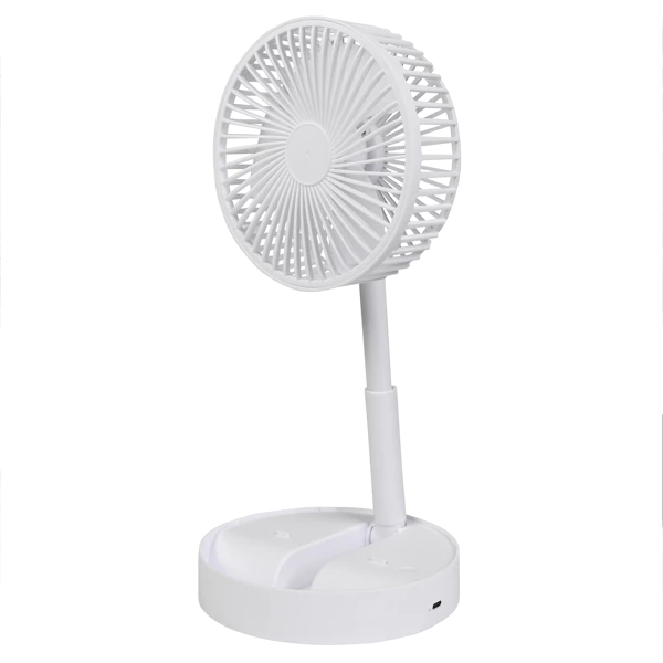 Ventilateur pliable et rechargeable blanc