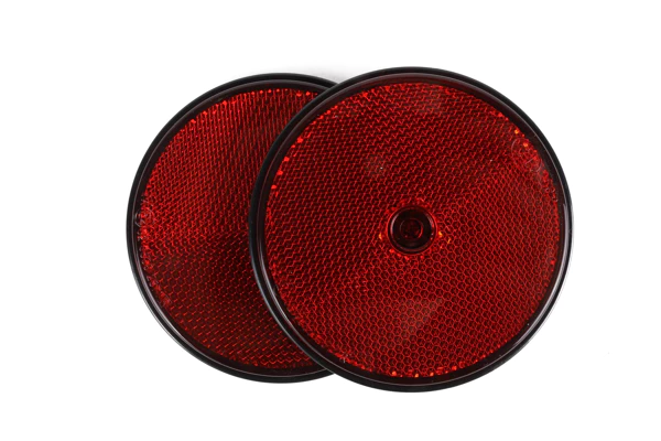 Red round reflector 85 mm 2 pieces E4
