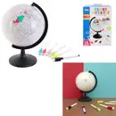 [EA1037 ZEN42] Rotating globe to personalize with markers, 22 cm