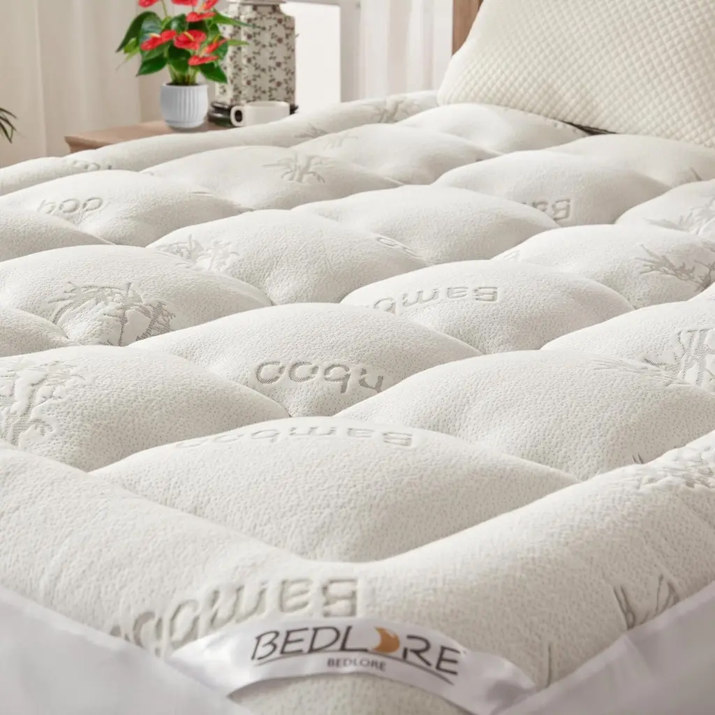 BEDLORE bamboo mattress topper – thick, breathable, relieves the back