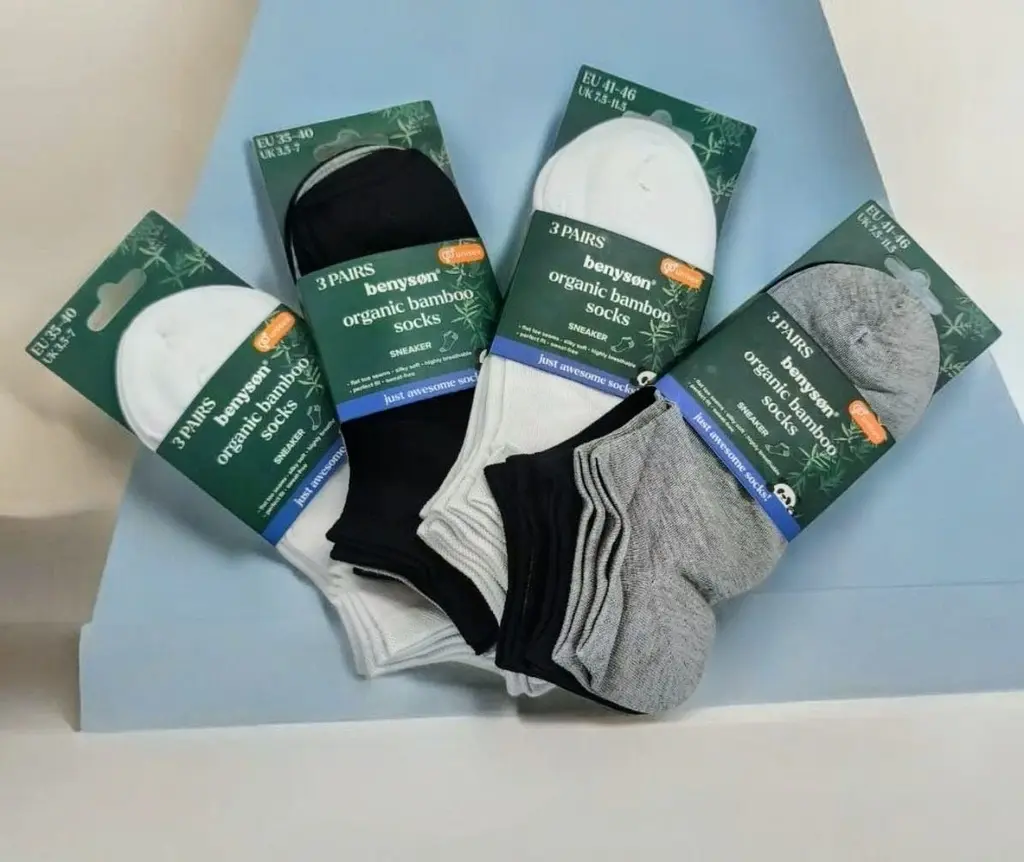 BENYSON Bamboo Ankle Socks Pack of 3 Pairs