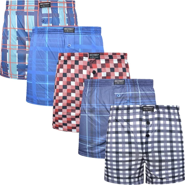 Pack of 5 wide viscose boxers 7236