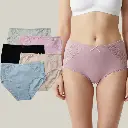 [M 9105] Pack of 5 high-waisted briefs in organic cotton 9105 (M)