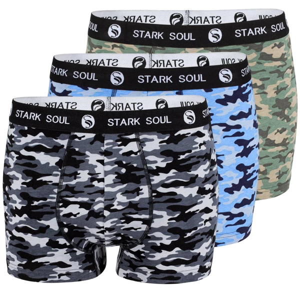 Stark Soul men's boxer shorts in camouflage cotton