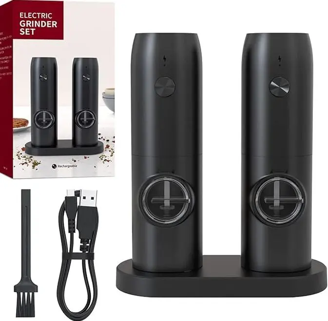 ENSEMBLE DE MOULINS À SEL ET POIVRE ÉLECTRIQUES GRINDER SET