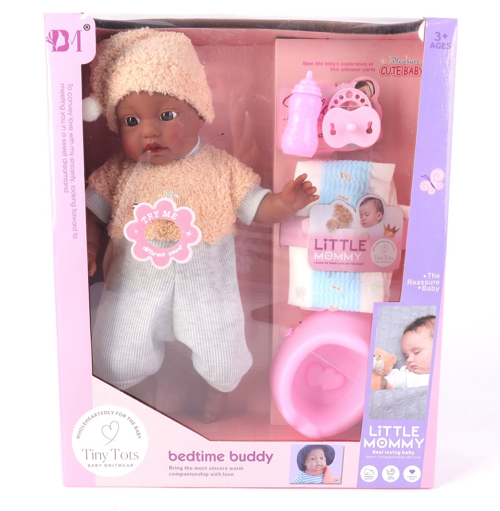 THE DOLL IS BEDTIME BUDDY.