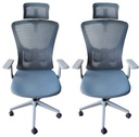 PROMO - LOT DE 2 Chaises de Bureau Gris