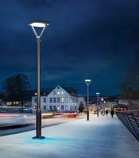 Lampadaire solaire de rue 20W série Fin - 2000 lumens