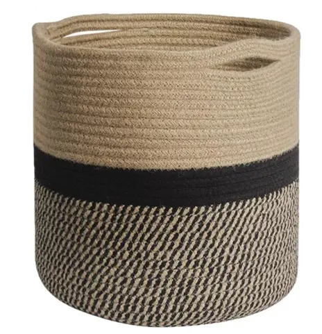 Woven Cotton Rope Storage Basket 45x50 cm