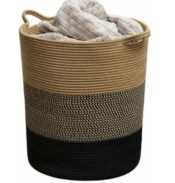 [HYCRB-01] Panier de rangement en corde 3 couleurs