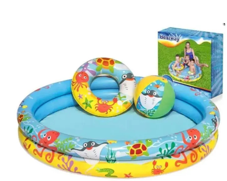 [51124] (51124) 122 cm paddling pool with buoy and ball