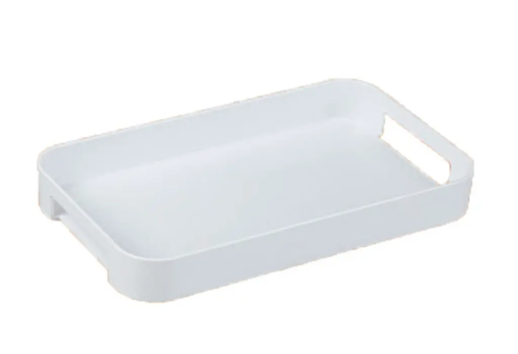 [Dessert plate] Small white plastic tray, 32L x 19.4W x 4.2H cm