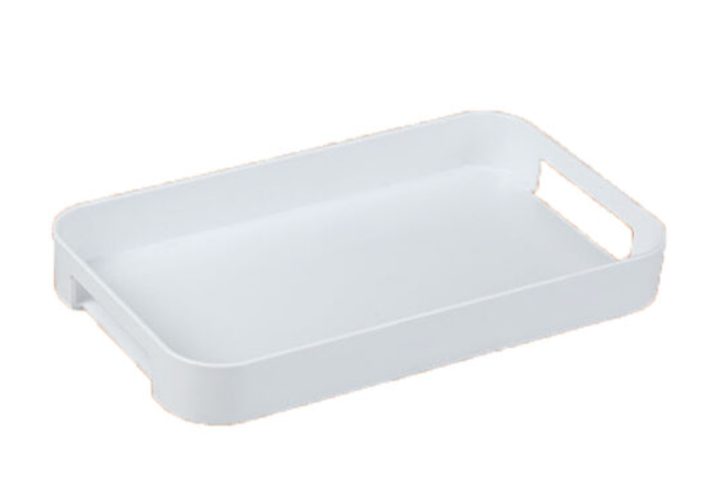Small white plastic tray, 32L x 19.4W x 4.2H cm