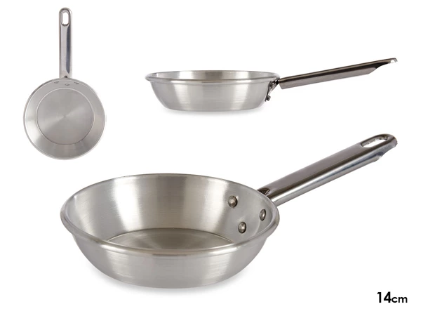 Aluminum frying pan with handle 14 cm