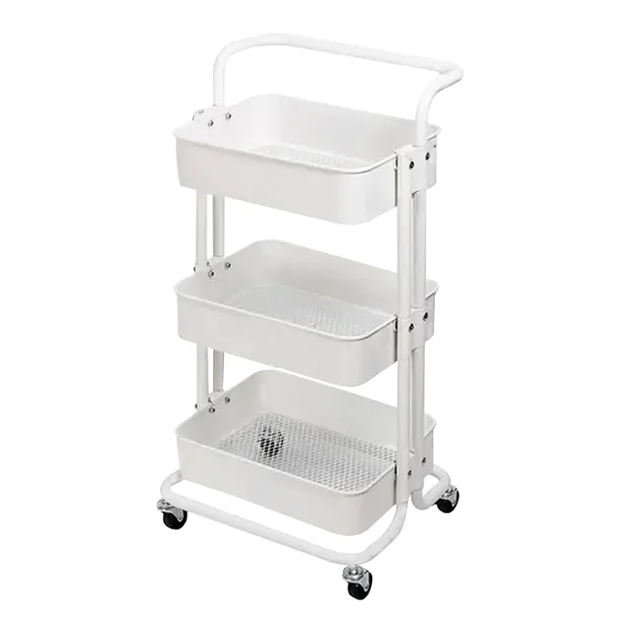 Dessert Trolley sur roulettes blanc