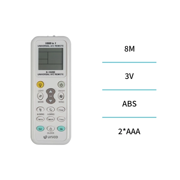 Telecommande universelle pour climatiseur blanc