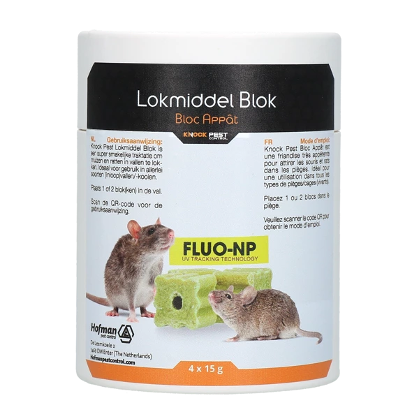 Lure block for mice and rats