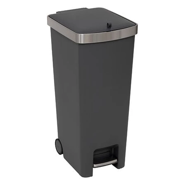 Poubelle à pédale plastique 45 L gris