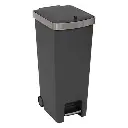 [206764 ZEN49] Poubelle à pédale plastique 45 L gris