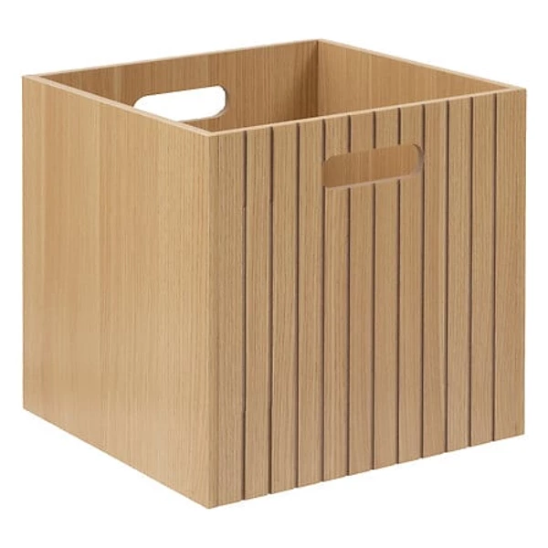 Boite de rangement 31 x 31 cm bois beige