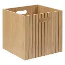 [205583 ZEN49] Storage box 31 x 31 cm beige wood