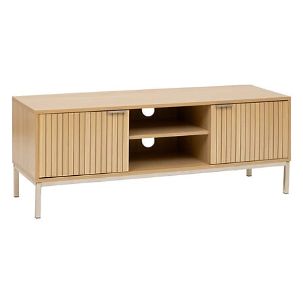 Beige wooden TV cabinet