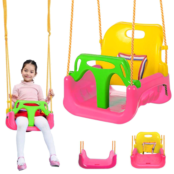 3 in 1 garden swing for children with backrest