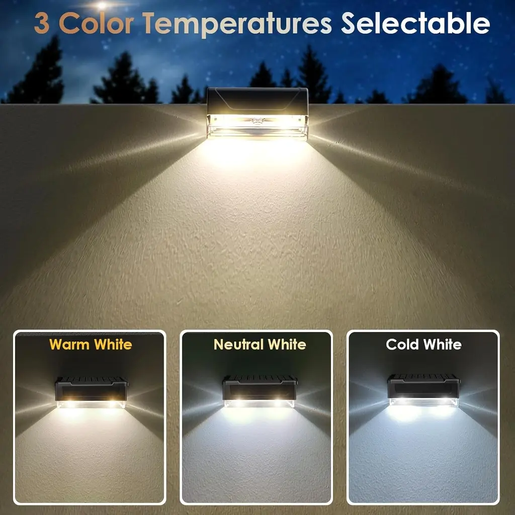 IP65 Solar Wall Light, 3 modes, automatic dusk to dawn lighting