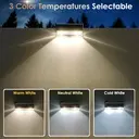 Applique Murale Solaire IP65, 3 modes, eclairage automatique crépuscule à l’aube