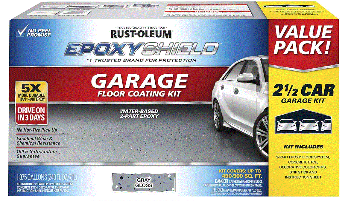 Rust-Oleum Epoxy shield garage floor coating kit-2.5 Cars