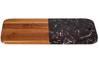Planche à découper bois et marbre noir