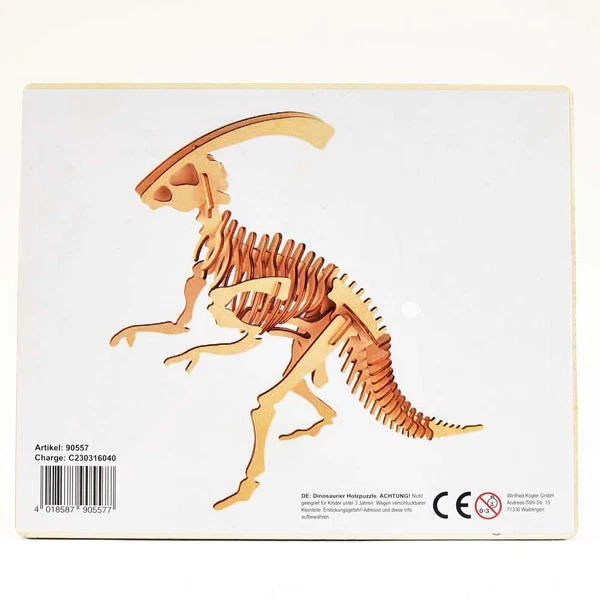 Wooden puzzle Parasaurolophus dinosaur
