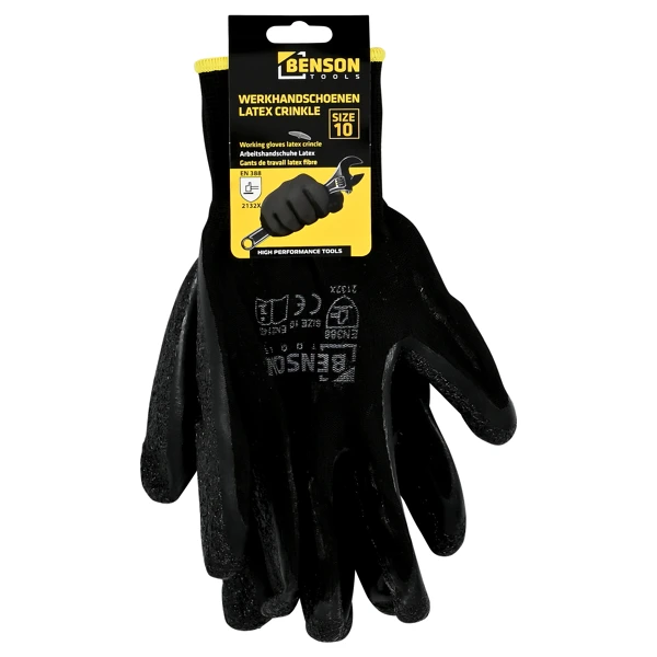 Gants de travail latex noir taille 4