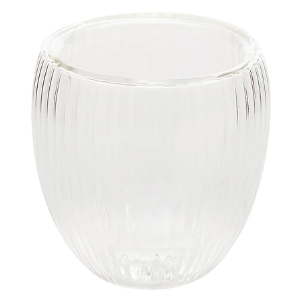 Ribbed glass espresso cup 12 cl