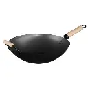 [111304 ZEN51] Wok acier manche bois
