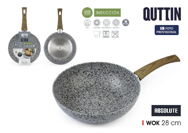 Poele wok aluminium 28 cm