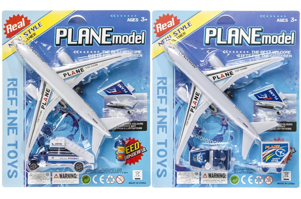 Set avion carte blister 21x25x3,5 cm