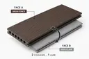 WPC DECKING SOLID STRUCTURE double couleur